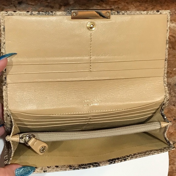 Jimmy Choo Python Embossed Leather Continental Wallet 😍🔥 - Picture 12 of 17